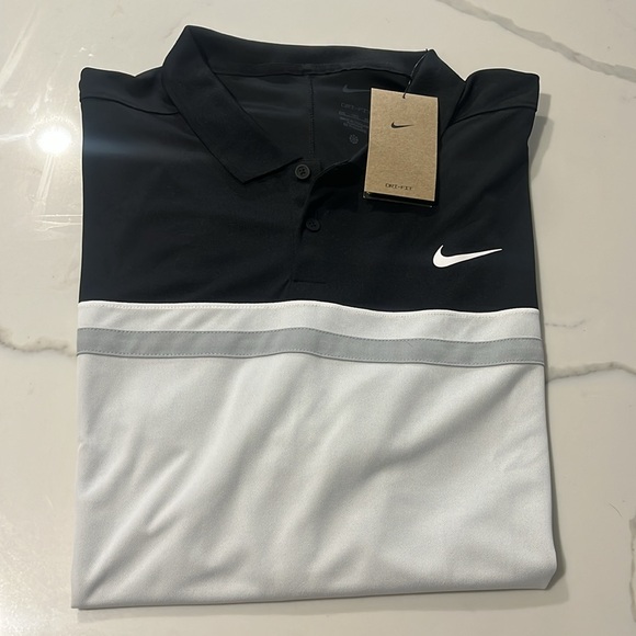 Nike Black and White Performance Polo Shirt new with tags!  Mens XXL - Picture 5 of 5
